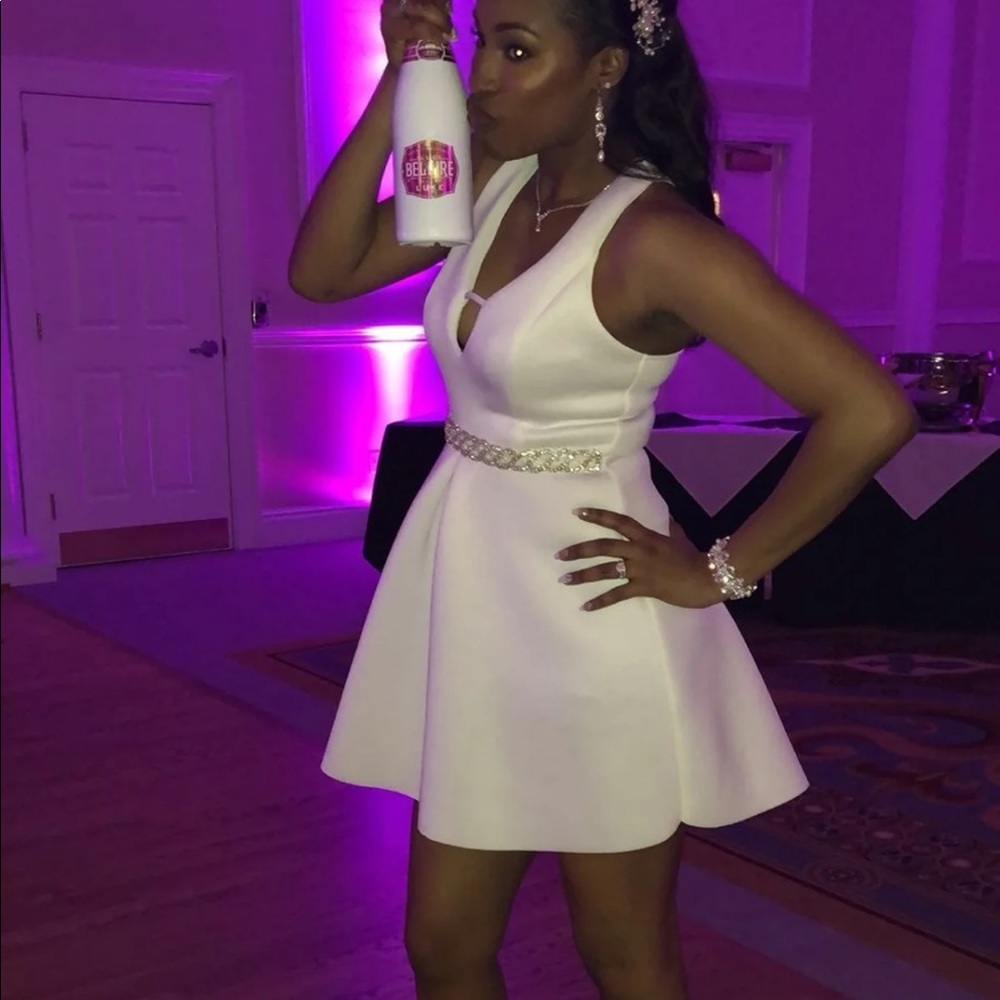 White mini formal dress